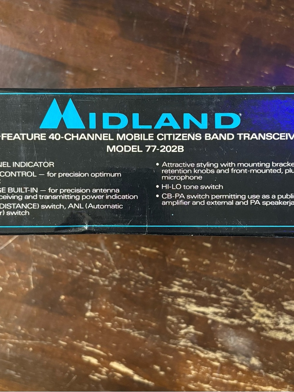 Vintage Midland Model 77-202B Black Max full-feature 40-channel Mobile CB - Picture 5 of 8
